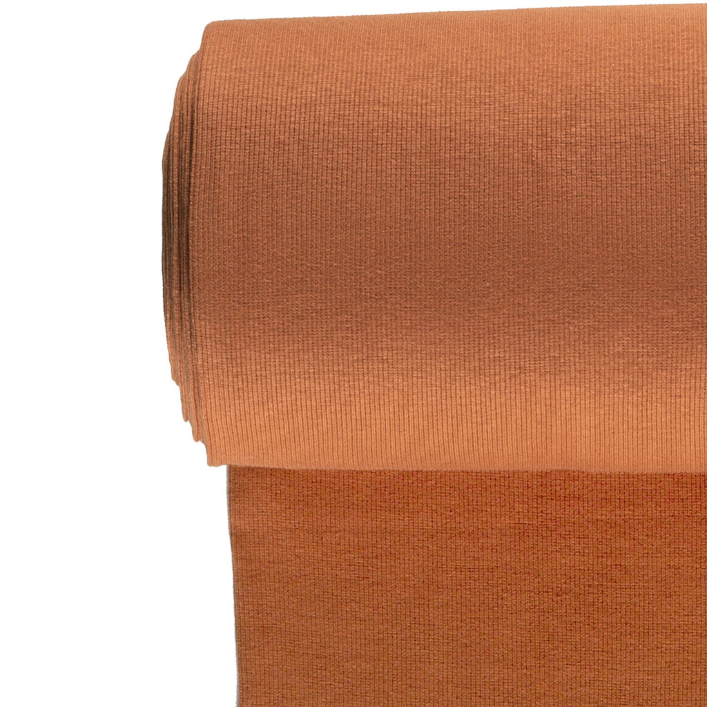 Rundstrikket Ribb 2x2 - Terracotta