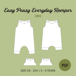 Easy Peasy Everyday Romper - Sewing Pattern PDF