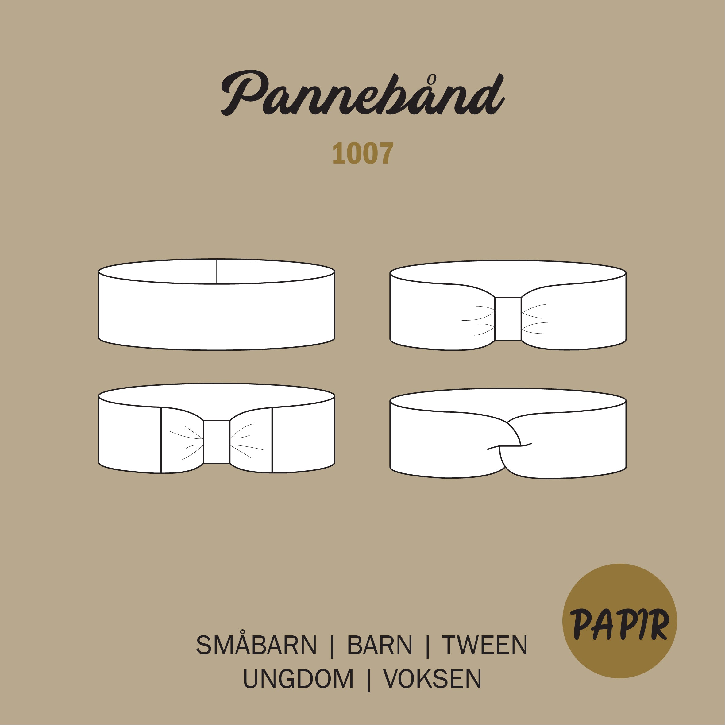 Pannebånd - Symønster PAPIR