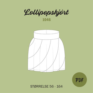 Lollipopskjørt - Symønster PDF