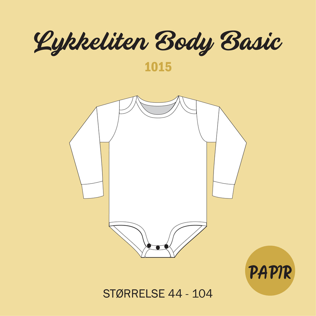 Lykkeliten Body Basic - Symønster PAPIR