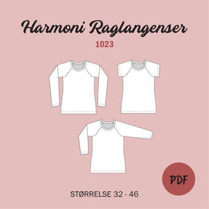 Harmoni Raglangenser Dame - Symønster PDF