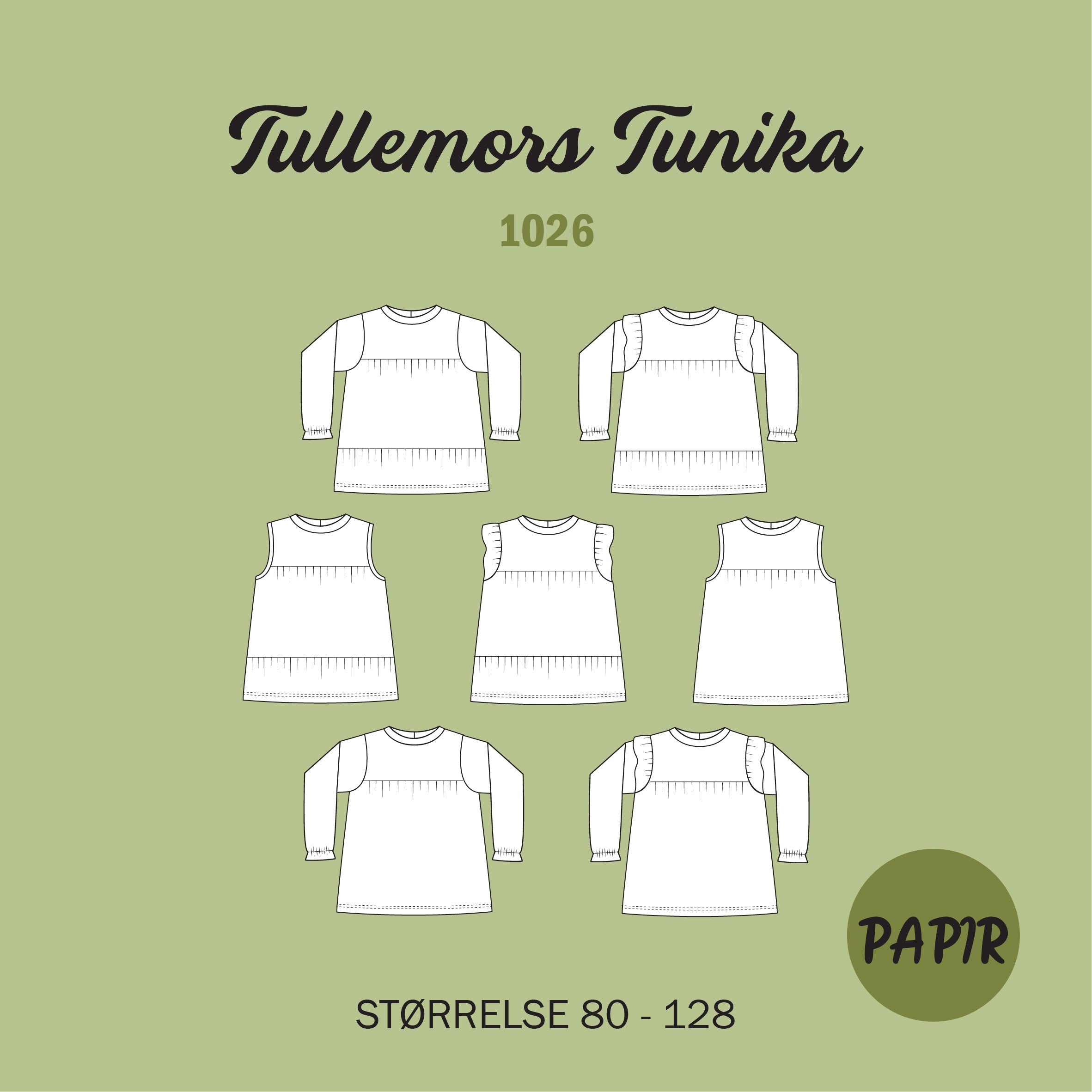Tullemors Tunika - Symønster PAPIR