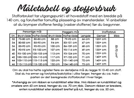 Mixiegenser Dame - Symønster PDF